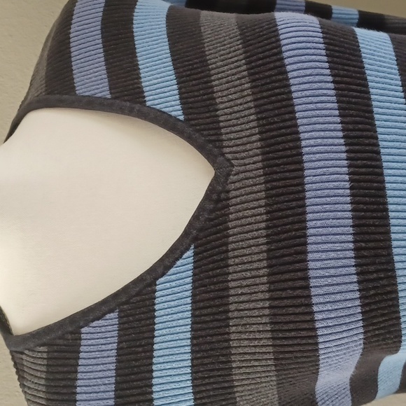 Karen Scott V-Neck Ribbed Striped Sweater - Picture 2 of 6